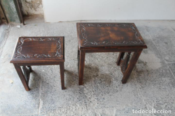 Antig&uuml;edades: set dos mesas auxiliares - Foto 2