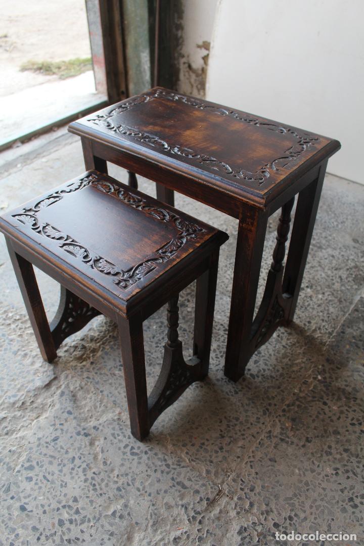Antig&uuml;edades: set dos mesas auxiliares - Foto 3