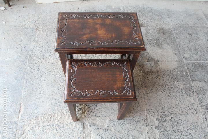 Antig&uuml;edades: set dos mesas auxiliares - Foto 4