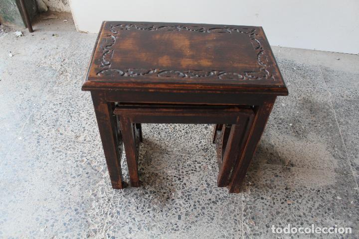 Antig&uuml;edades: set dos mesas auxiliares - Foto 6