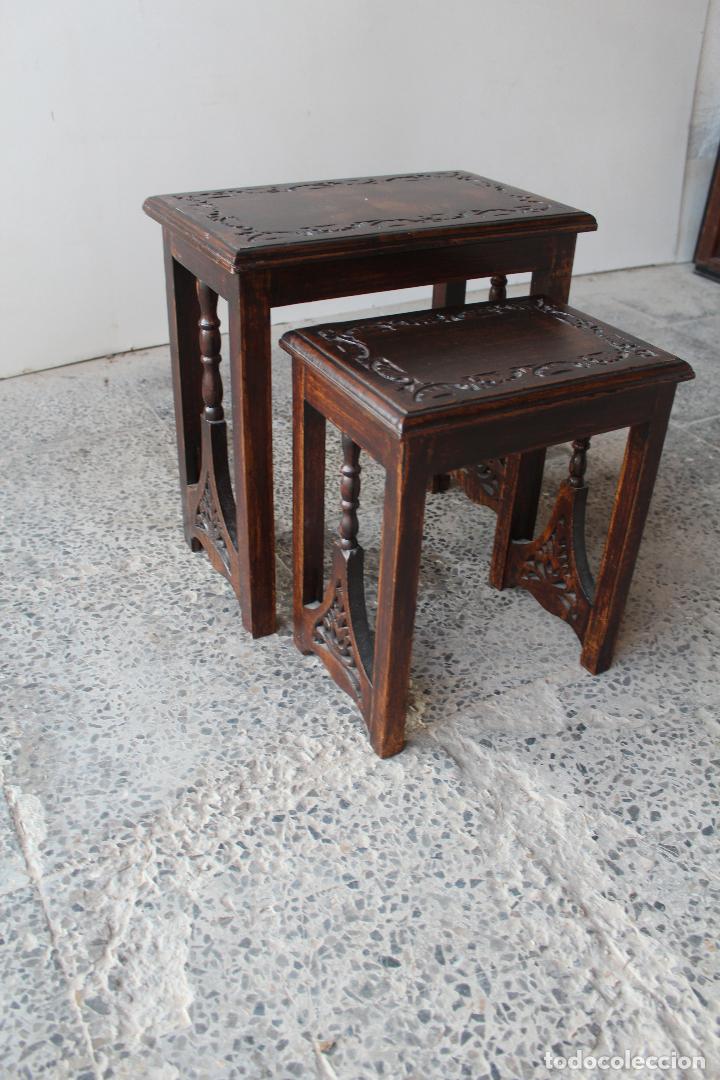 Antig&uuml;edades: set dos mesas auxiliares - Foto 1