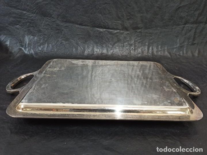 Antig&uuml;edades: Bandeja de servicio y tetera de alpaca. C3 - Foto 4
