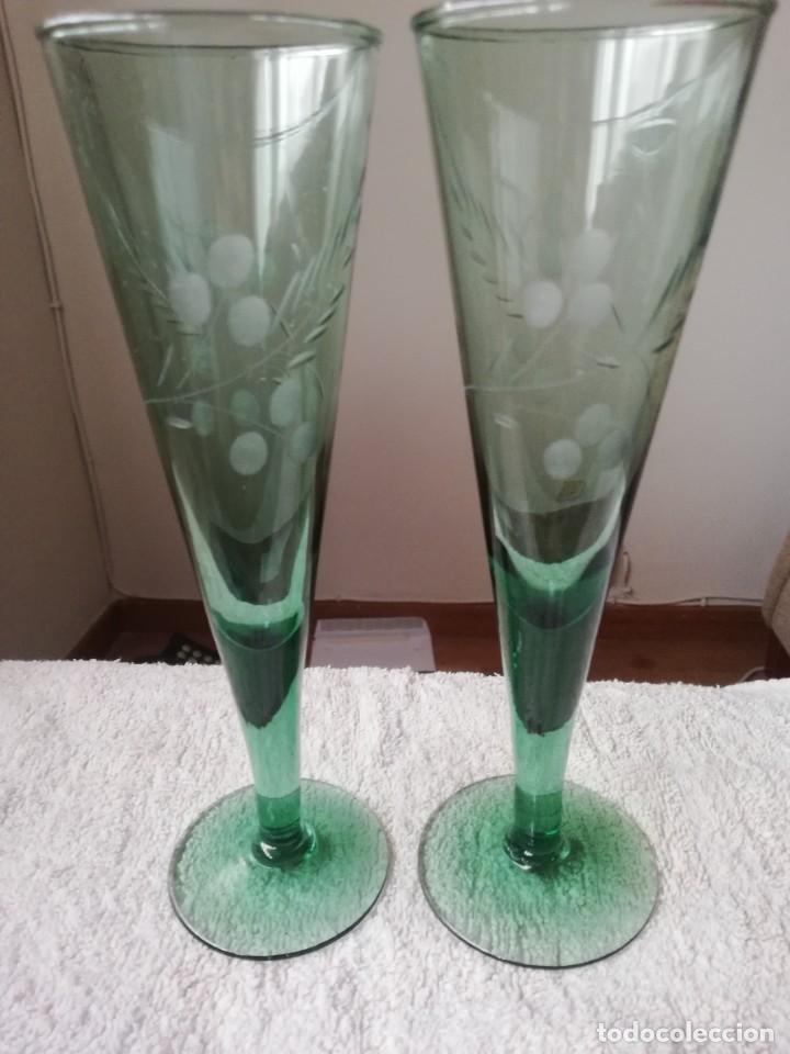 Antig&uuml;edades: Copas de cristal tallado - Foto 2