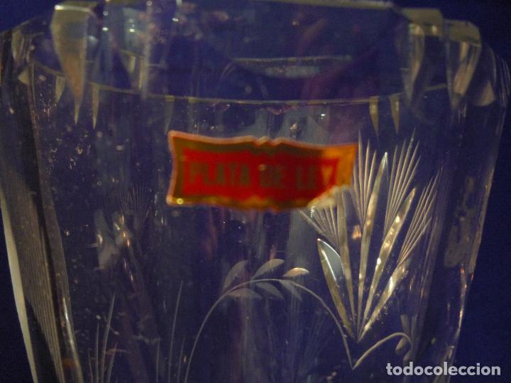 Antig&uuml;edades: JARRON CRISTAL CON BASE DE PLATA - Foto 2