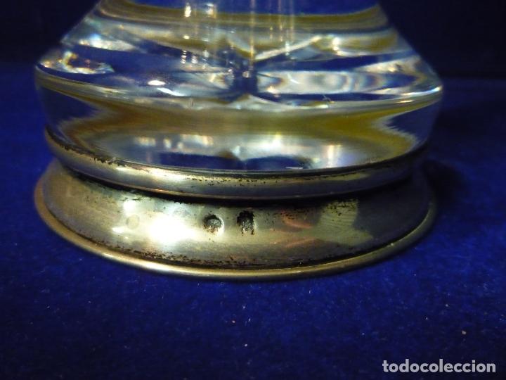 Antig&uuml;edades: JARRON CRISTAL CON BASE DE PLATA - Foto 3