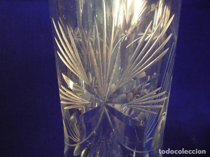 Antig&uuml;edades: JARRON CRISTAL CON BASE DE PLATA - Foto 4