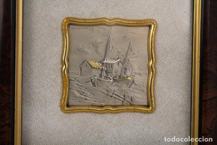Antig&uuml;edades: CUADRO EN PLATA DE LEY - MARINA EN RELIEVE - Foto 4