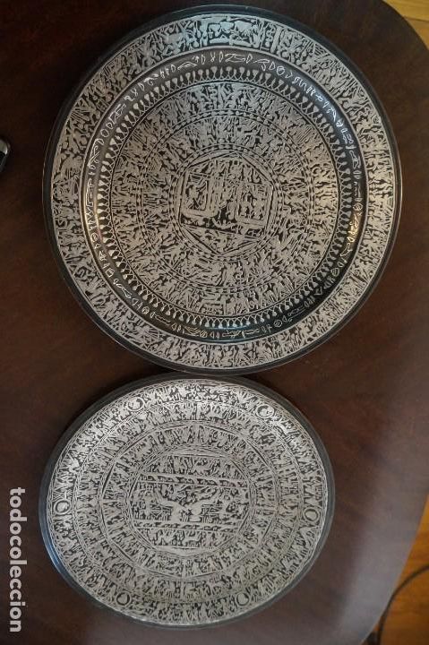 Antig&uuml;edades: Plato de cobre repujado - Foto 1