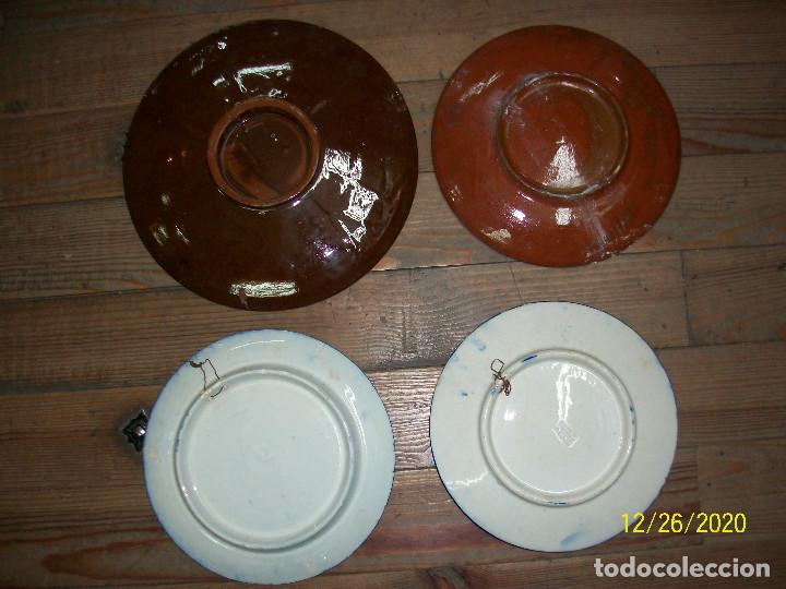 Antig&uuml;edades: LOTE DE 4 PLATOS DE CERAMICA - Foto 6