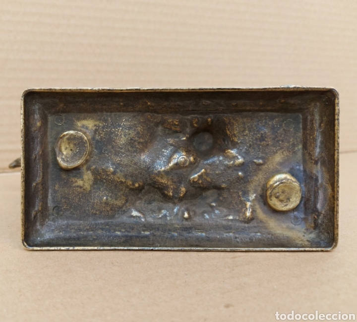 Antig&uuml;edades: FIGURA DE BRONCE CON CARTERO DE LA &Eacute;POCA A CABALLO - Foto 9