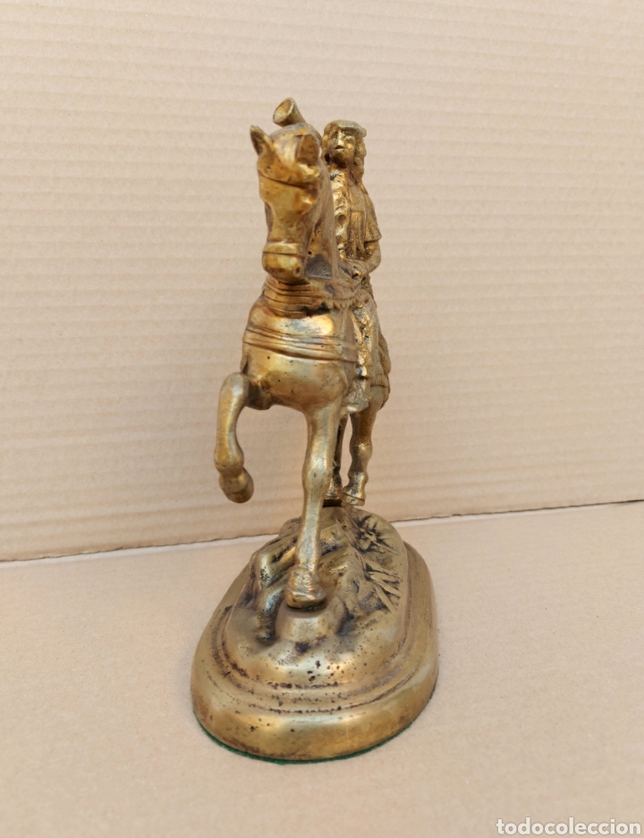 Antig&uuml;edades: FIGURA DE BRONCE CON CARTERO DE LA &Eacute;POCA A CABALLO - Foto 8