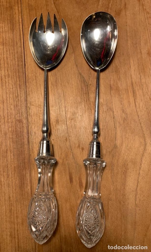 Antig&uuml;edades: Cubierto plata y cristal - Foto 2