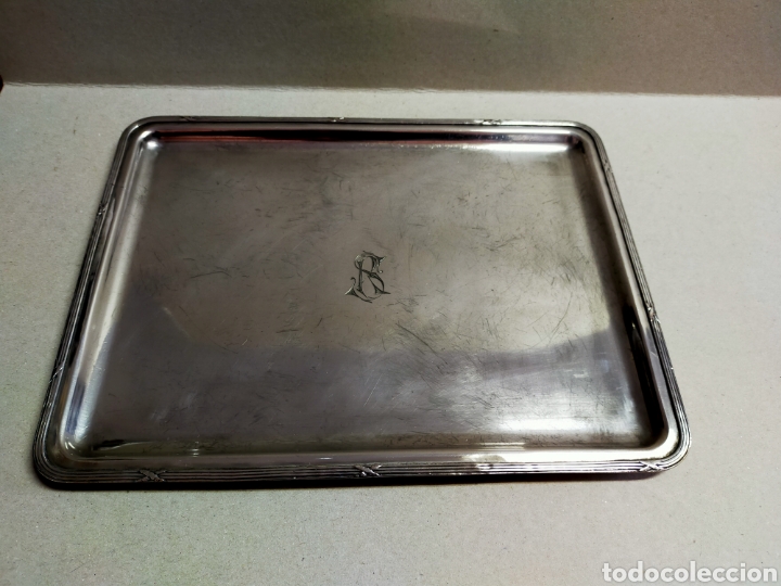 Antig&uuml;edades: BANDEJA DE METAL PLATEADO - Foto 2