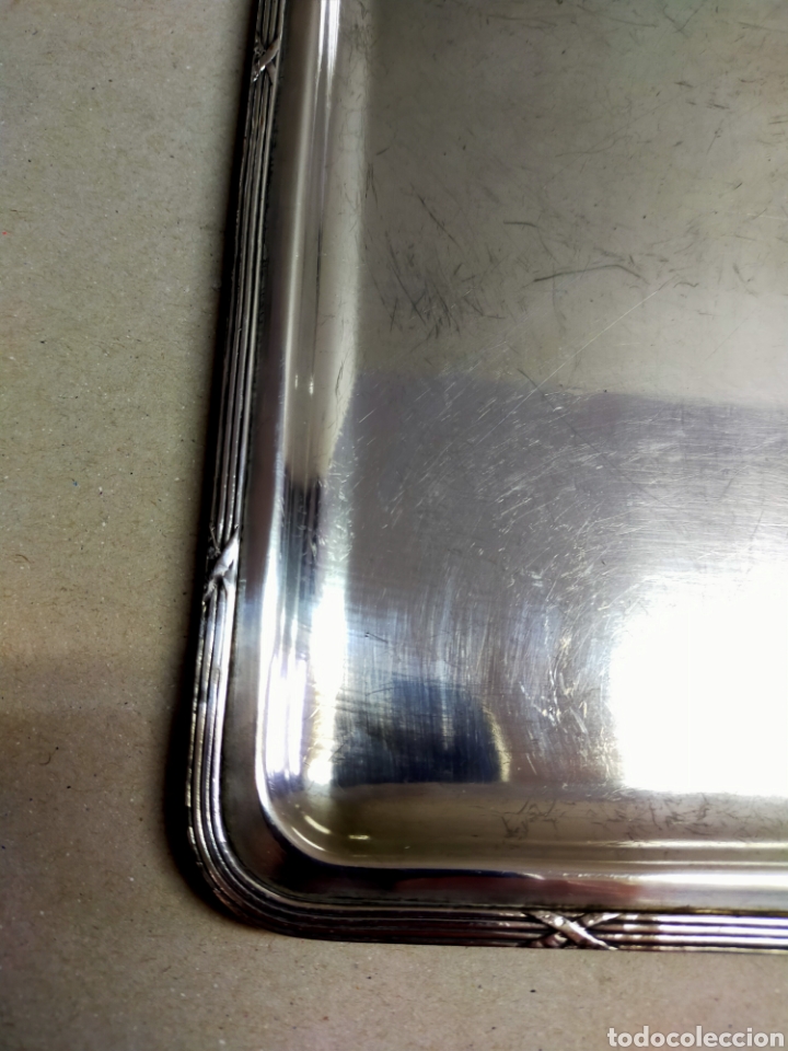 Antig&uuml;edades: BANDEJA DE METAL PLATEADO - Foto 5