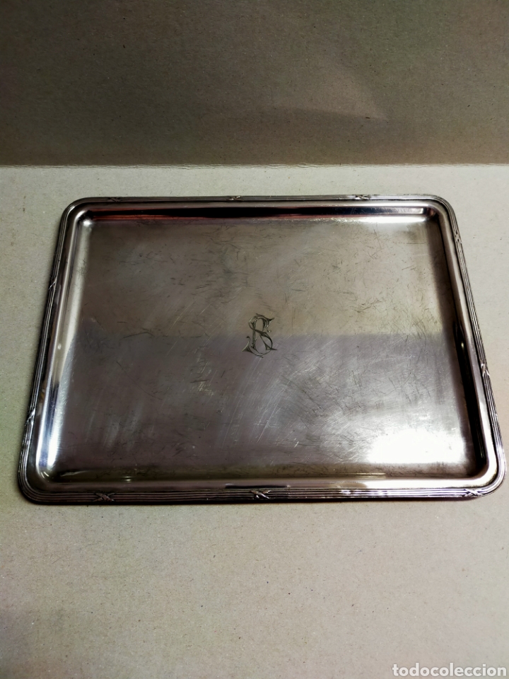 Antig&uuml;edades: BANDEJA DE METAL PLATEADO - Foto 7