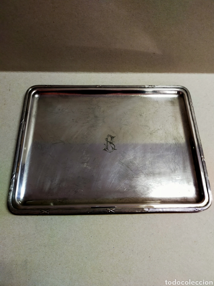 Antig&uuml;edades: BANDEJA DE METAL PLATEADO - Foto 1