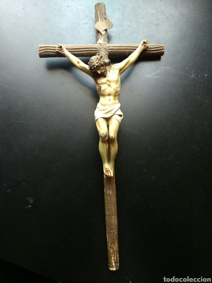 Antig&uuml;edades: Gran Crucifijo madera - Foto 1