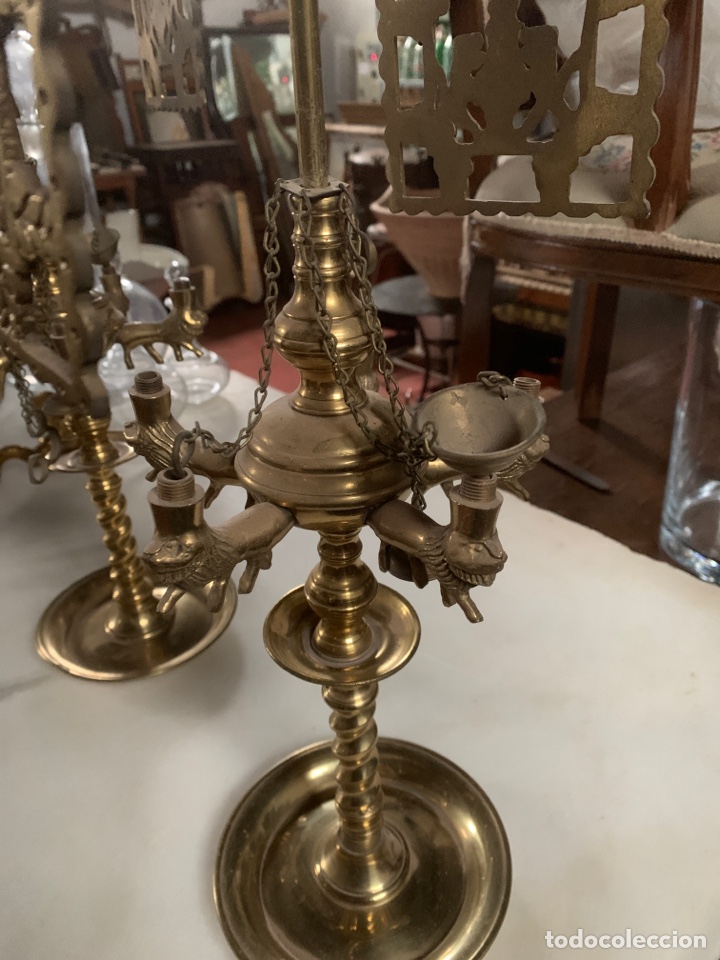 Antig&uuml;edades: Antiguas l&aacute;mparas de aceite de bronce - Foto 1