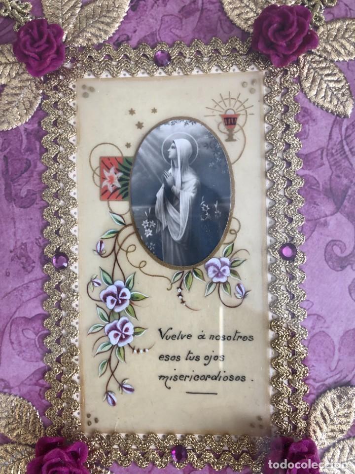 Antig&uuml;edades: CUADRO RELIGIOSO TIPO RELICARIO - Foto 4