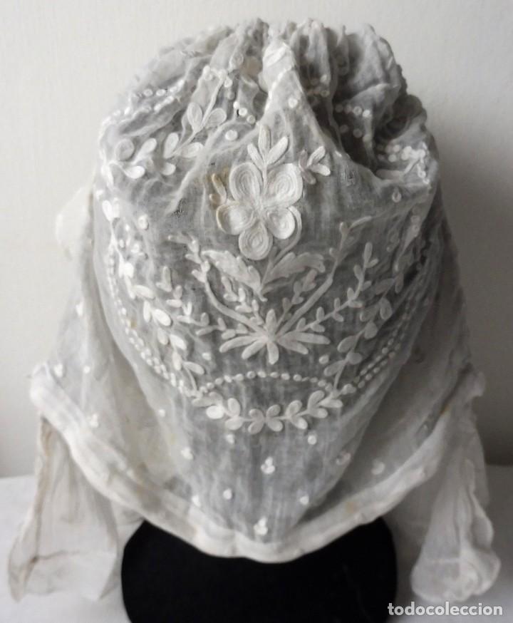 Antig&uuml;edades: ANTIGUO GORRO DE ENCAJE S. XIX - Foto 5