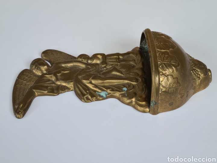 Antig&uuml;edades: Benditera de Bronce - &Aacute;ngel Ni&ntilde;o - Foto 3