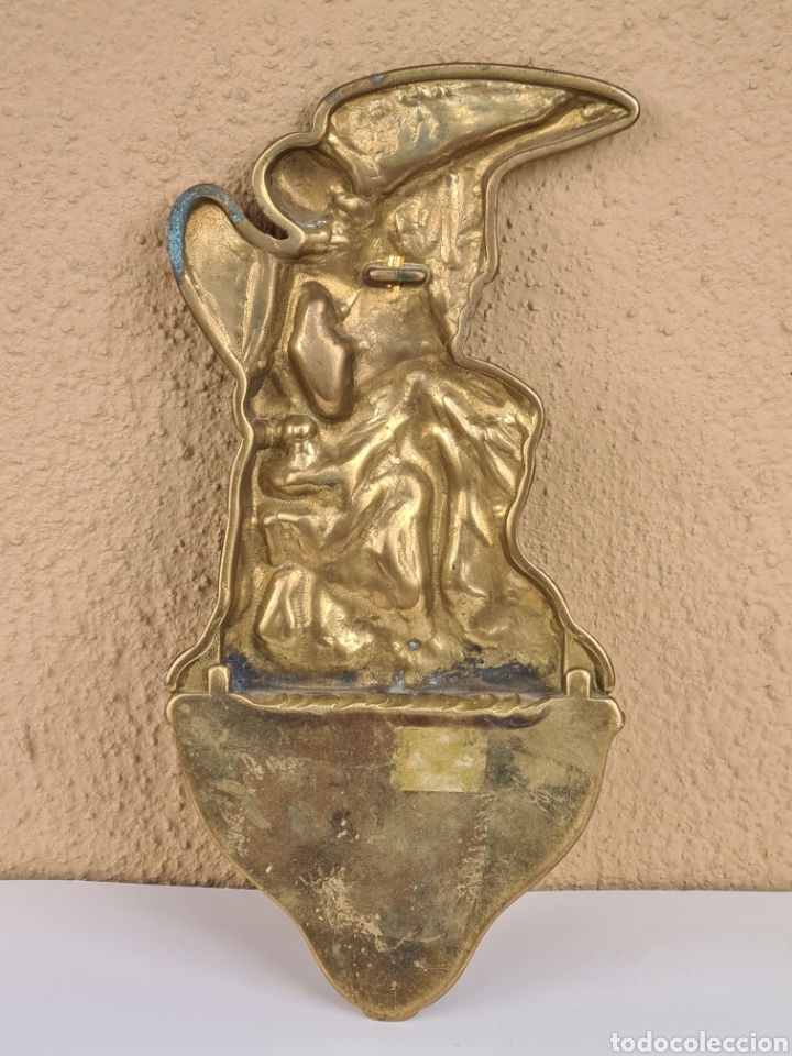 Antig&uuml;edades: Benditera de Bronce - &Aacute;ngel Ni&ntilde;o - Foto 9
