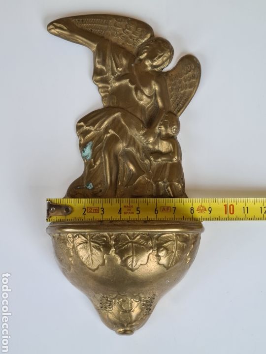 Antig&uuml;edades: Benditera de Bronce - &Aacute;ngel Ni&ntilde;o - Foto 12