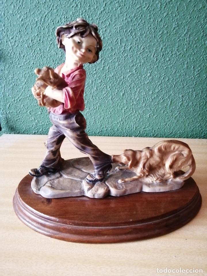 Oggetti Antichi: FIGURA DE ALABASTRO PINTADA A MANO