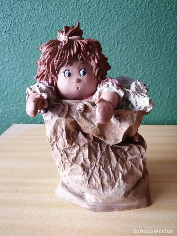 Oggetti Antichi: FIGURA DE ALABASTRO PINTADA A MANO