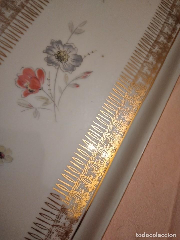 Antig&uuml;edades: Antigua bandeja rectangular de porcelana bavaria - Foto 4