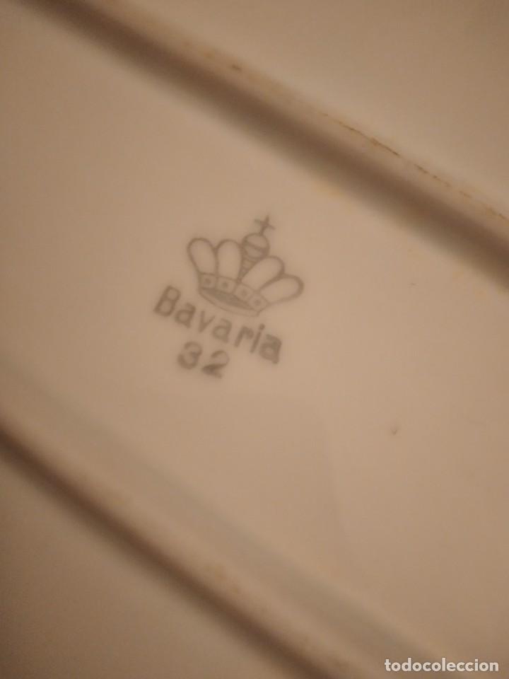 Antig&uuml;edades: Antigua bandeja rectangular de porcelana bavaria - Foto 5
