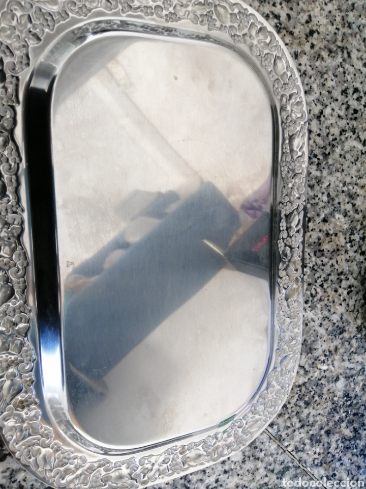 Antig&uuml;edades: Bandeja de metal plateada marca WMF - Foto 5