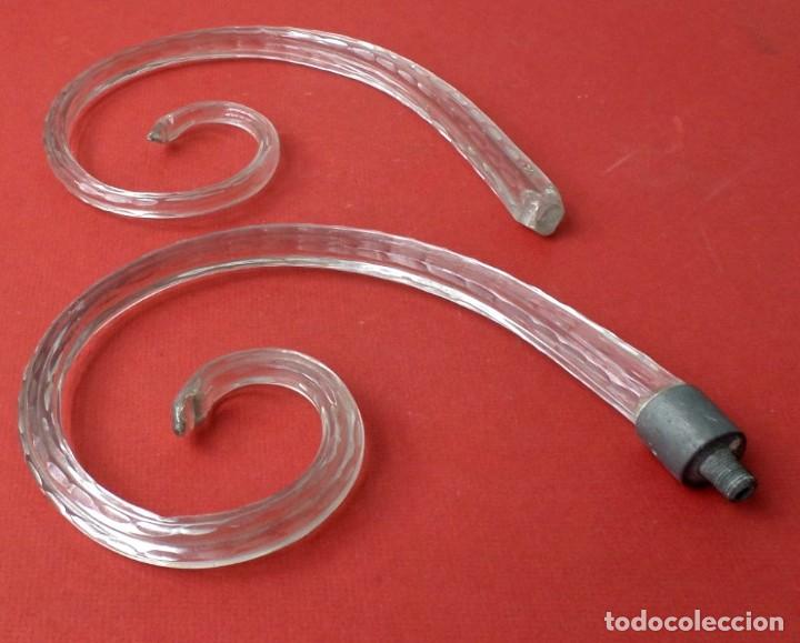 Antig&uuml;edades: 2 antenas de l&aacute;mpara de cristal - Foto 3