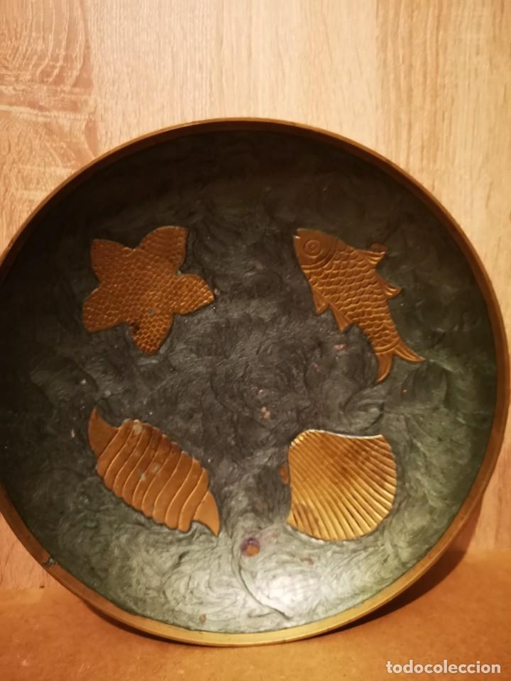 Antig&uuml;edades: Plato de cobre esmaltado - Foto 1