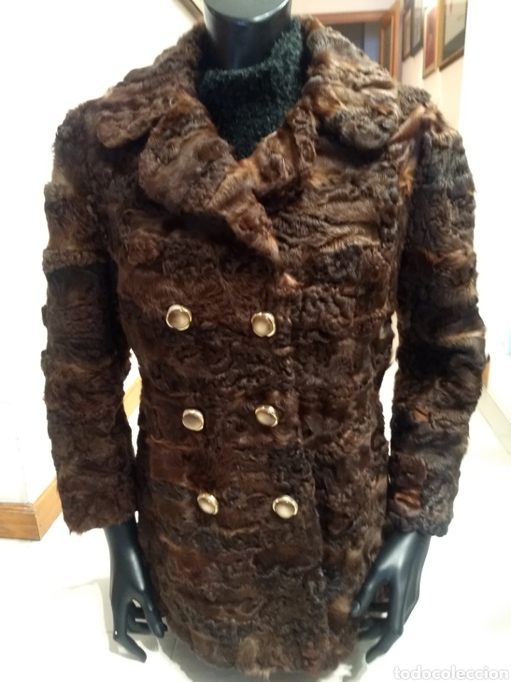 Antig&uuml;edades: Chaqueta de astrakan Marron - Foto 2