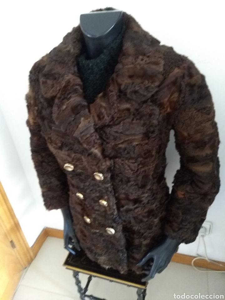 Antig&uuml;edades: Chaqueta de astrakan Marron - Foto 3