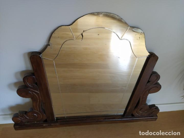 Antig&uuml;edades: ANTIGUO ESPEJO BISELADO DE APARADOR O COMODA. - Foto 11