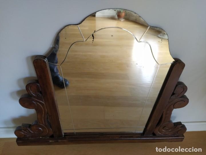 Antig&uuml;edades: ANTIGUO ESPEJO BISELADO DE APARADOR O COMODA. - Foto 16
