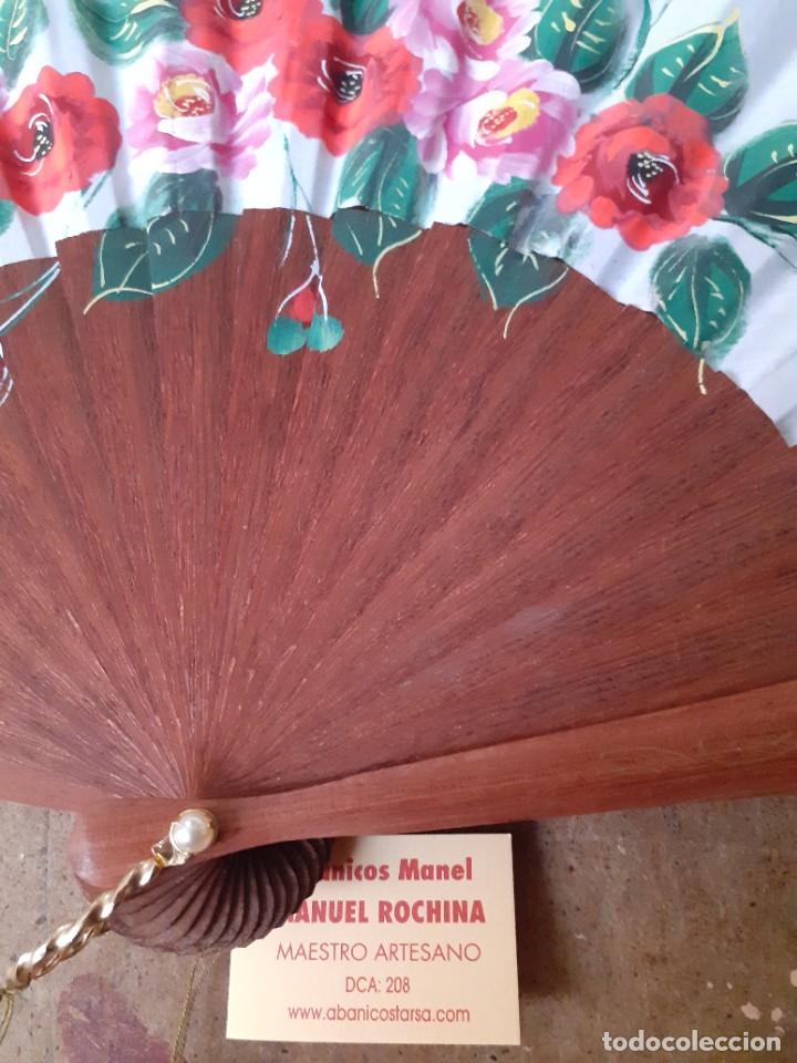 Antig&uuml;edades: ABANICO DE BUBINGA Y PUNTILLAS - Foto 3