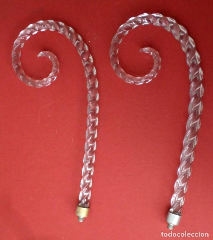 Antig&uuml;edades: 2 antenas de l&aacute;mpara de cristal - Foto 2