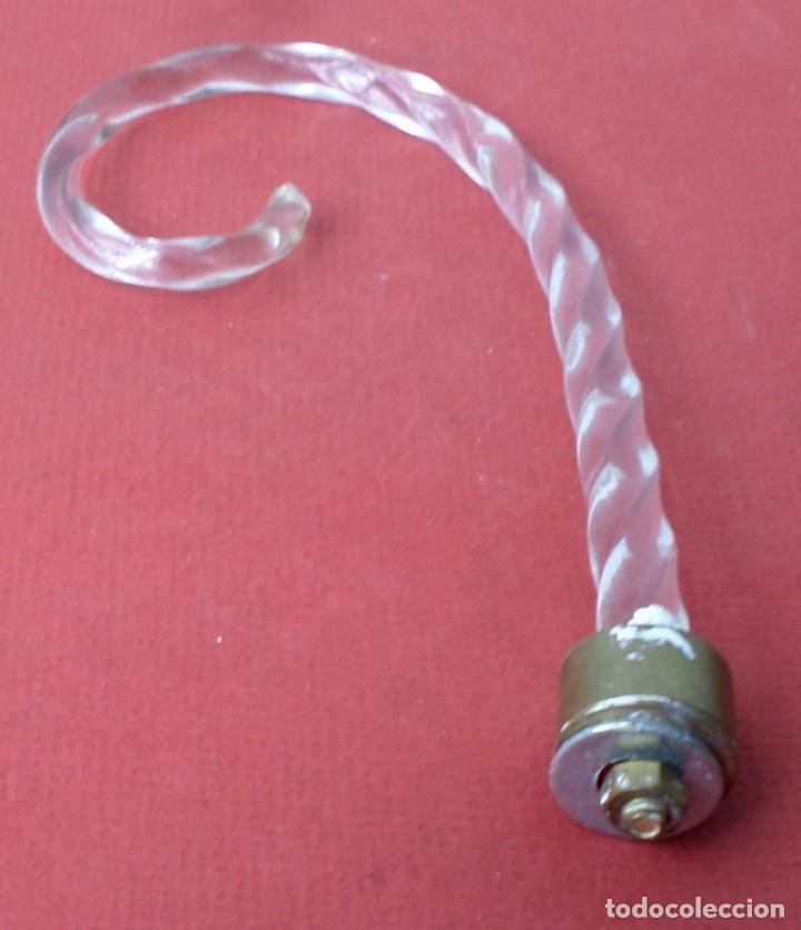 Antig&uuml;edades: antena de l&aacute;mpara de cristal - Foto 3