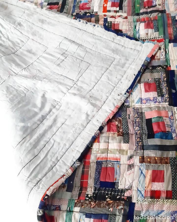 Antig&uuml;edades: Patchwork edred&oacute;n antiguo aut&eacute;ntico - Foto 4