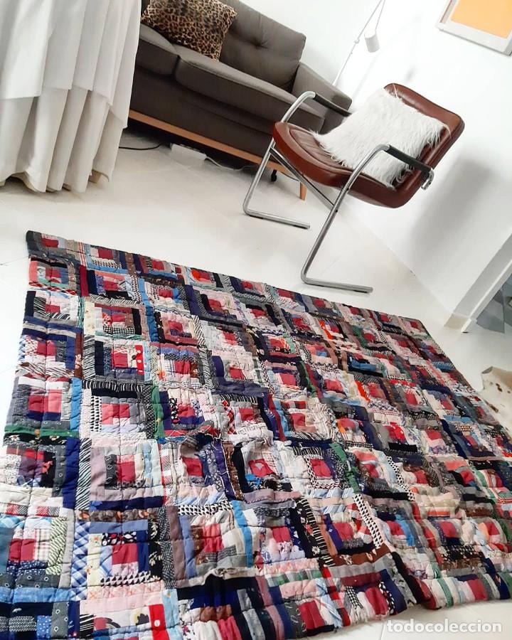 Antig&uuml;edades: Patchwork edred&oacute;n antiguo aut&eacute;ntico - Foto 5