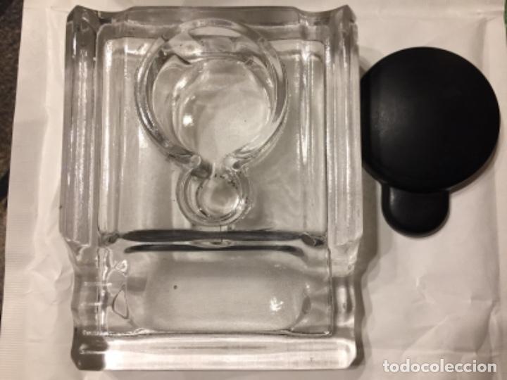 Antig&uuml;edades: TINTERO CRISTAL CON TAPADERA - Foto 1