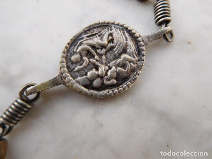 Antigüedades: Rosario de plata y coral del siglo XVIII - Foto 15 - 233752220