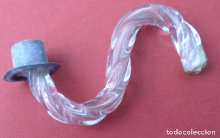 Antig&uuml;edades: Brazo cristal l&aacute;mpara - Foto 2