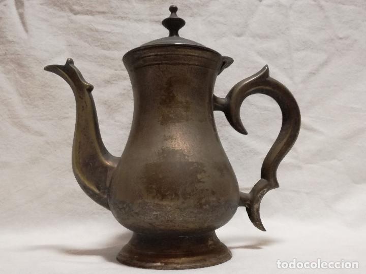 Antig&uuml;edades: TETERA DE BRONCE / LATON CON BA&Ntilde;O DE PLATA INGLESA - Foto 3