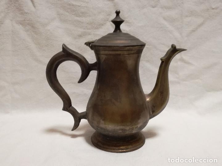 Antig&uuml;edades: TETERA DE BRONCE / LATON CON BA&Ntilde;O DE PLATA INGLESA - Foto 6