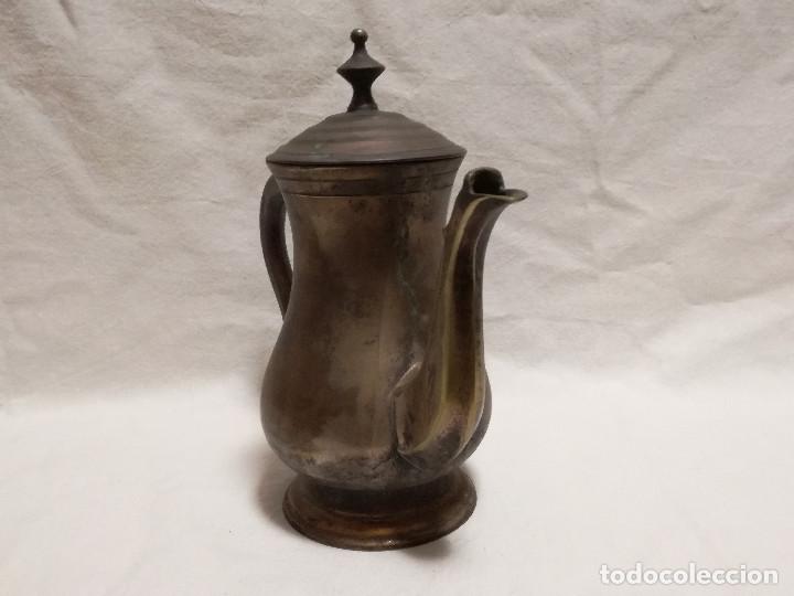 Antig&uuml;edades: TETERA DE BRONCE / LATON CON BA&Ntilde;O DE PLATA INGLESA - Foto 8