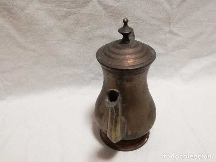 Antig&uuml;edades: TETERA DE BRONCE / LATON CON BA&Ntilde;O DE PLATA INGLESA - Foto 10